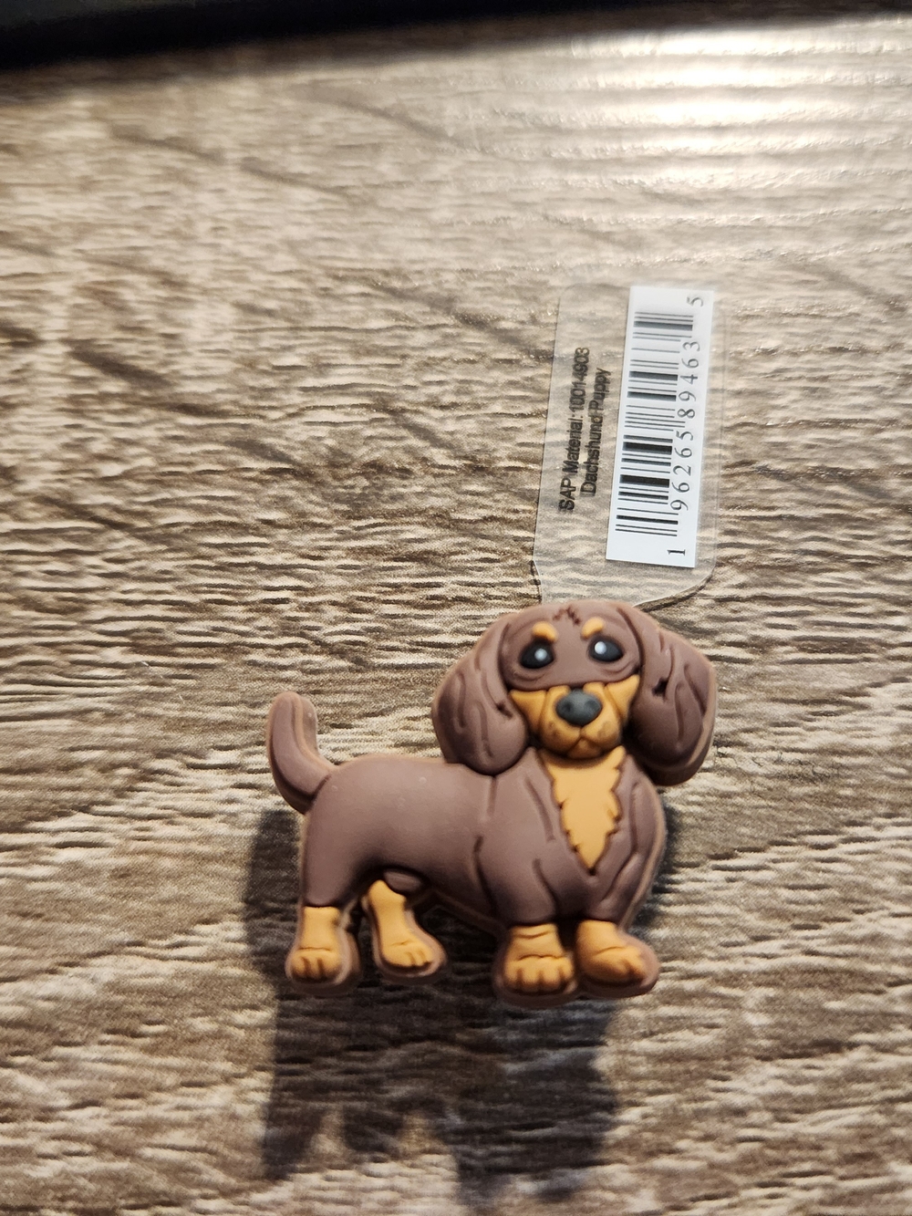 Brand New Crocs Jibbitz Brown and Tan Dachshund Dog Shoe Charm